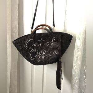 Anthropologie Eugenia Kim out of office Straw crossbody shoulder Raffia Tote Bag